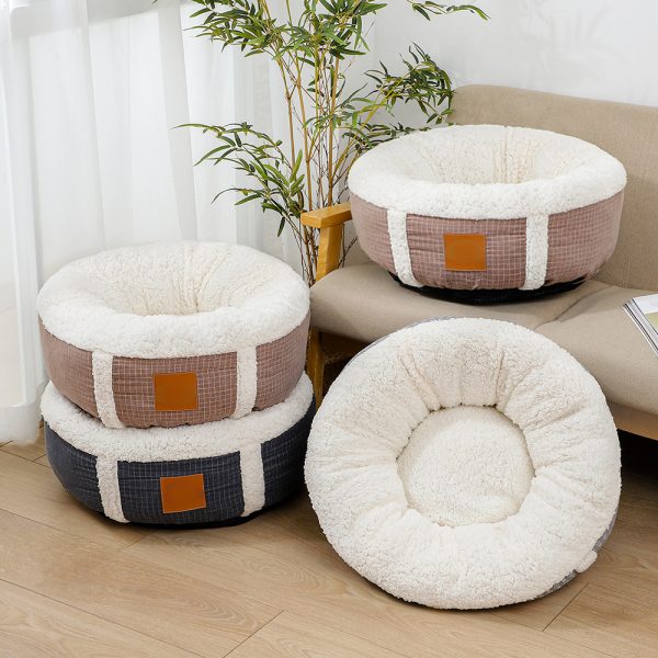 主图_02 Plaid Two-Tone Pet Bed