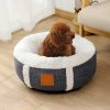 主图_07 Plaid Two-Tone Pet Bed - Removable Washable, Premium PP Cotton Filling, Non-Slip Dot Grip Bottom for Cats & Dogs | OEM/ODM