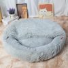 主图_08 Coverable Plush Pet Bed Mat with Blanket - Ergonomic Snuggle Bed for Cats & Small Dogs