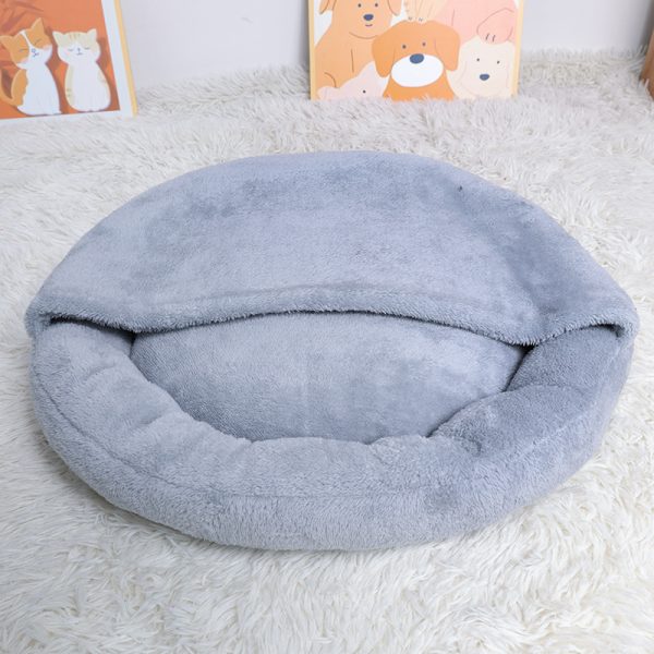 主图_12 Coverable Plush Pet Bed Mat with Blanket