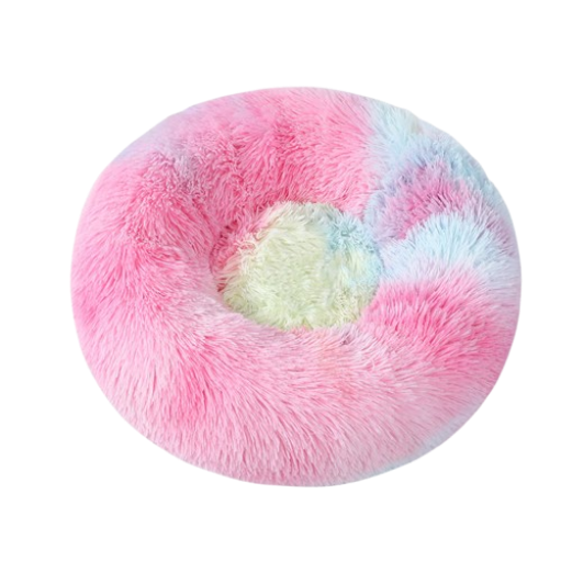 Round Long Plush Pet Bed