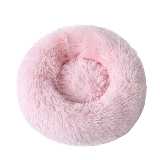 Round Long Plush Pet Bed