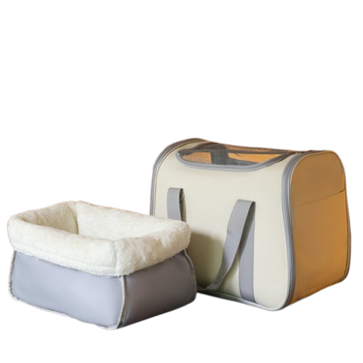 1 Multi-Function Shoulder Cat Carrier - 60-Mesh Nylon Ventilation Design, Thickened PE Base, 3-Second Quick Fold | Adjustable Strap & Multiple Carrying Modes