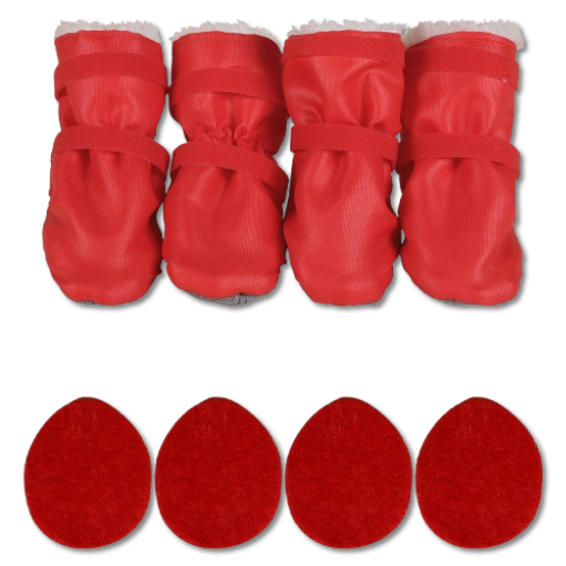 Winter Pet Outdoor Shoes - 360° Lamb Wool Warm & Waterproof Dog Shoes | 4 Colors S-XL Sizes