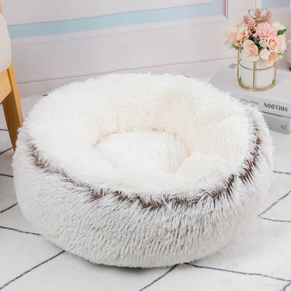 MODIGLIANI Pet Bed - Dual-color Plush Cat Bed, Waterproof Anti-slip Bottom, Safe PP Cotton Filling | OEM Customization