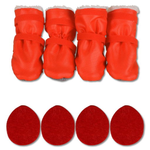 Winter Pet Outdoor Shoes - 360° Lamb Wool Warm & Waterproof Dog Shoes | 4 Colors S-XL Sizes