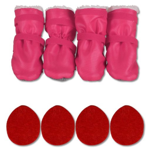 Winter Pet Outdoor Shoes - 360° Lamb Wool Warm & Waterproof Dog Shoes | 4 Colors S-XL Sizes