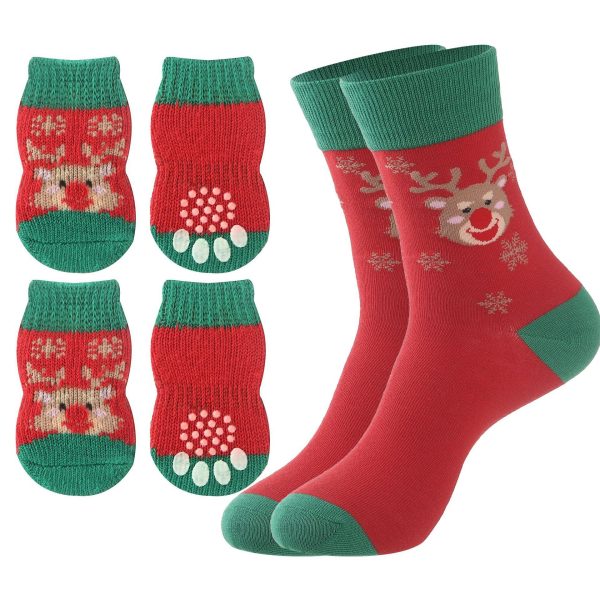 Christmas Matching Anti-Slip Socks for Humans & Pets | Customizable