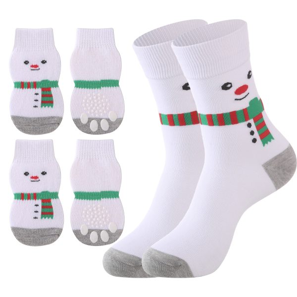 Christmas Matching Anti-Slip Socks for Humans & Pets | Customizable